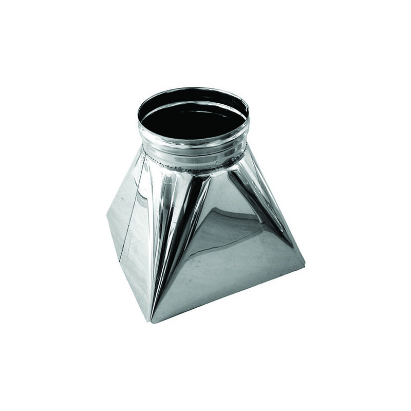 MBM - Cheminee Tremie carre x-rond conduit de cheminee dn 80 tube acier inoxydable 316