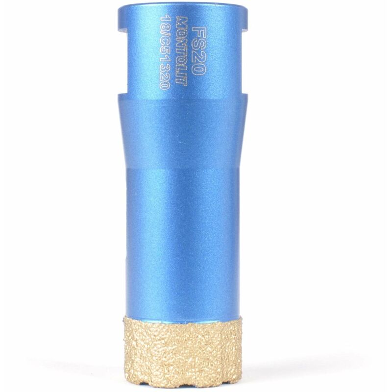 Fresa diamantada para PERFORACIŽôN en seco y humedad Žÿ 20 Montolit mondrillo FS20