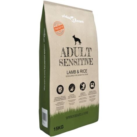 Trockenfutter für Hunde Adult Sensitive Lamb & Rice 15 kg vidaXL