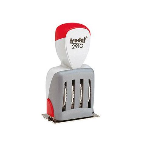 Trodat CLASSIC Tampon dateur 54 x 30 mm (l x H) gris clair, rouge X039721