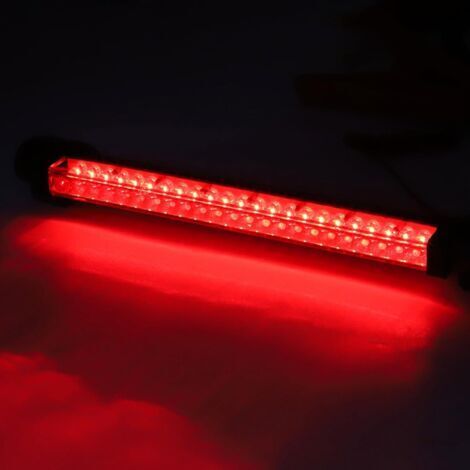 Troisième feu stop à LED - Feu stop central surélevé, barre de remorquage rouge, 40 LED, 33,5 cm, 12 V, 1 unité