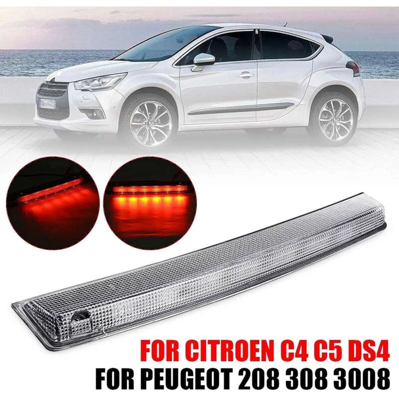 Zoternen - Troisième feu stop intégré ampoule 6350V2 remplacement de feu stop arrière de haut niveau pour citron C4 i C4 ii C4 Cactus DS4