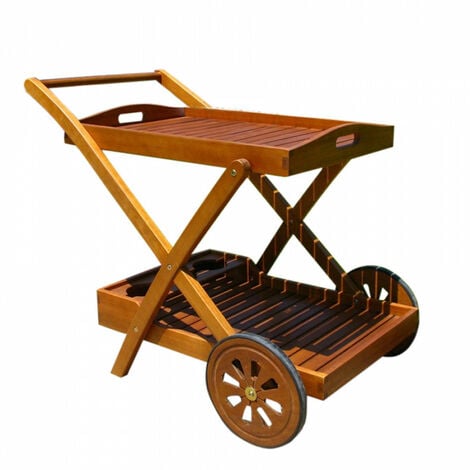 Trolley Bar 89x56x76 h cm in Legno Marrone