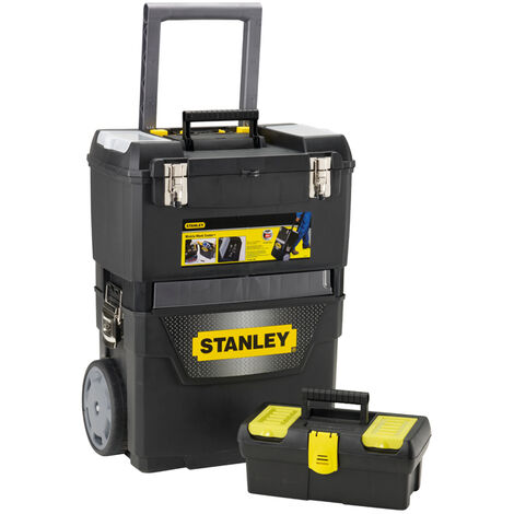 Trolley + caja de herramientas + organizador 11 compartimentos Stanley
