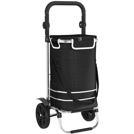 Trolley de shopping Noir 36.5 x 46.5 x 100.5 cm Tissu Oxford CFW724989