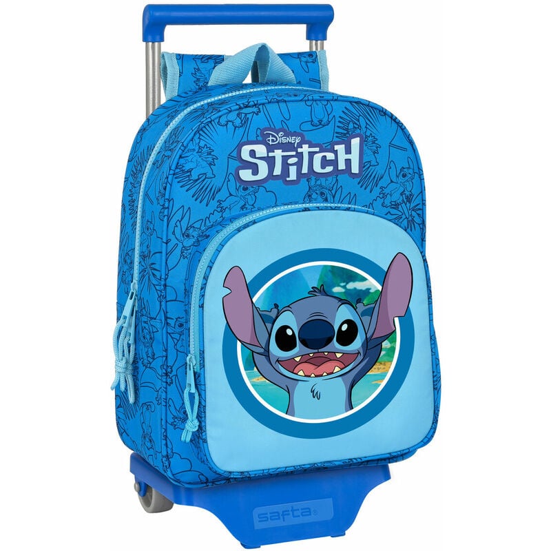 Image of Stitch - Trolley per la Scuola Azzurro 26 x 34 x 11 cm