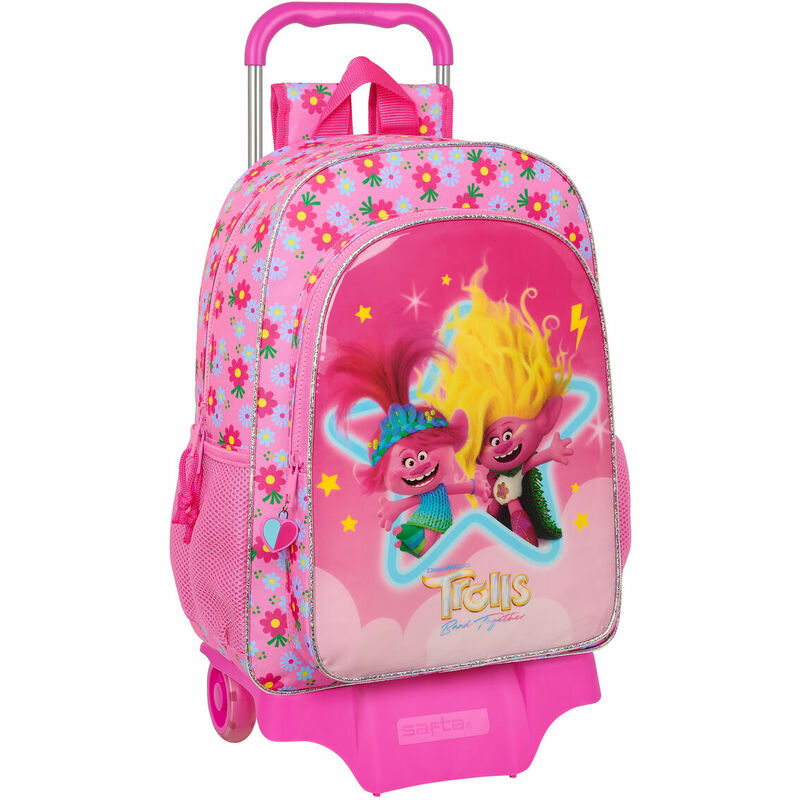 Trolley per la Scuola Trolls Rosa 33 x 42 x 14 cm