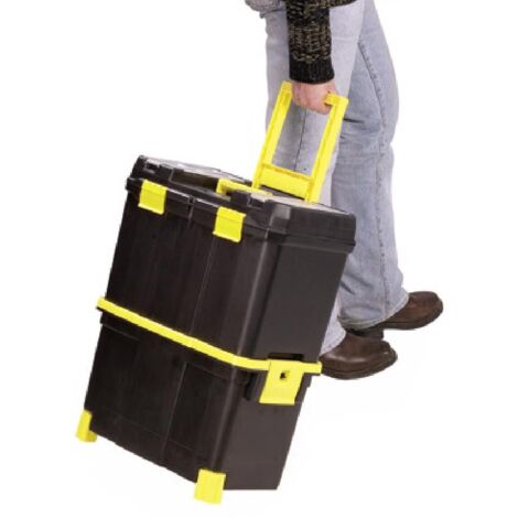 Trolley porta attrezzi in plastica nero-gialla
