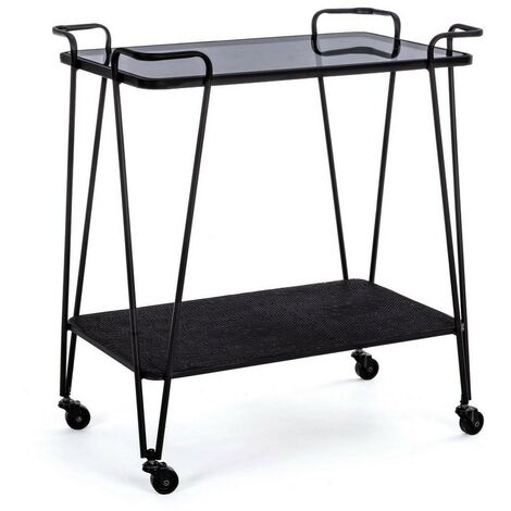 Trolley Zaira aus schwarzem Metall