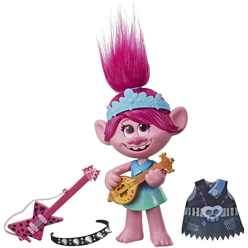 world tour pop-to-rock poppy singing doll - trolls