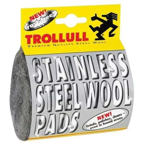Trollull Stainless Steel Wool Pads Pack 2