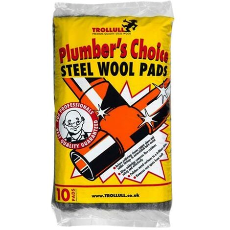 Trollull TRL771210 Plumber's Choice Steel Wool Pads 200g TRO771210