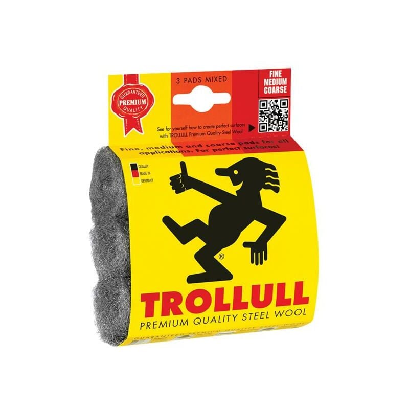 TRL770834 Steel Wool Pads, Assorted Grades Pack 3 TRO770834 - Trollull
