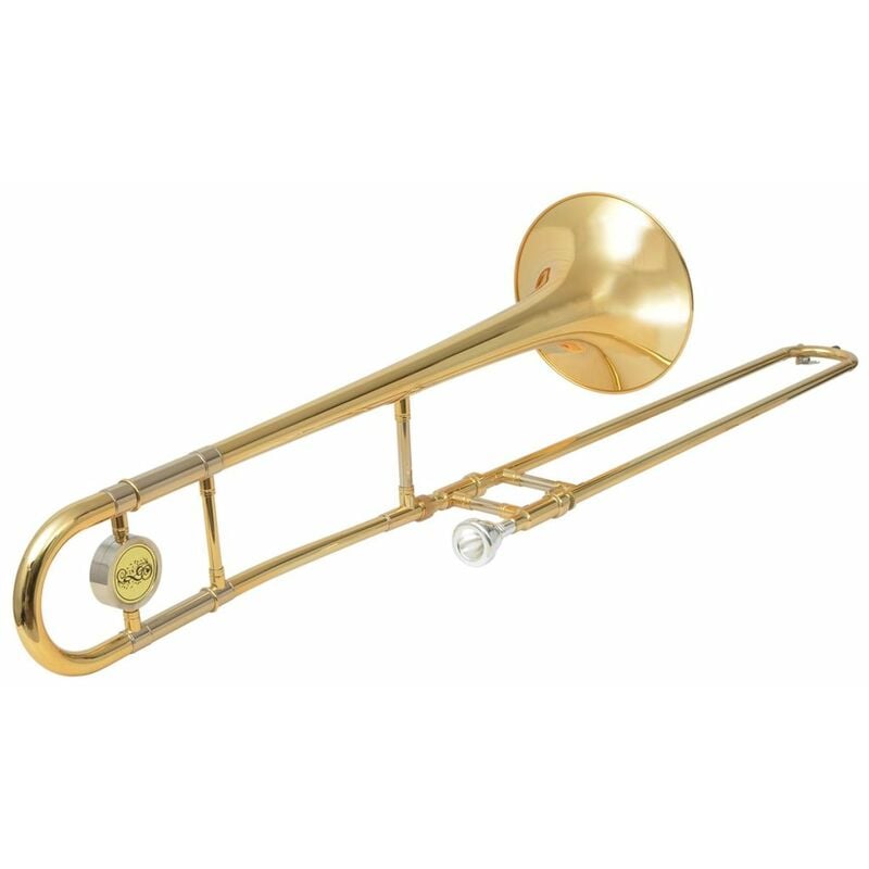 

Trombon laton amarillo lacado en oro Bb