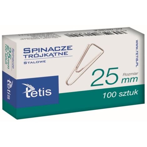 Trombones Tetis 25 mm GS180-A - 100 pièces, acier inoxydable
