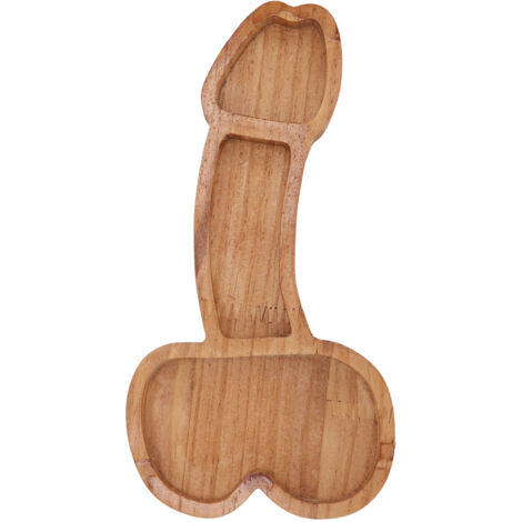 Trompetenförmiges Servierbrett aus Holzverbundmaterial als Einzugsgeschenk