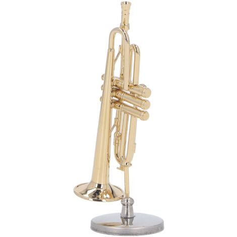 Trompette Miniature en Laiton pour Décoration de Bureau, Ornement de Collection - 9 cm