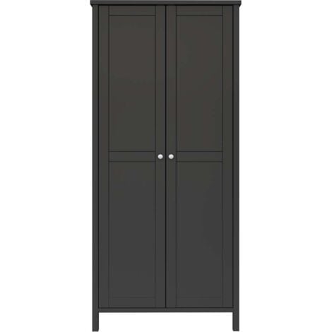 EBUY24 Tromsø armoire de rangement 2 portes couleur café.