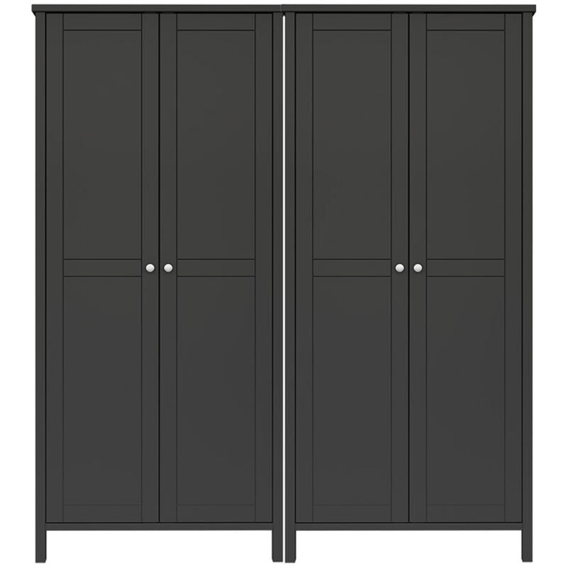 Ebuy24 - Tromsø armoire de rangement 4 portes couleur café.