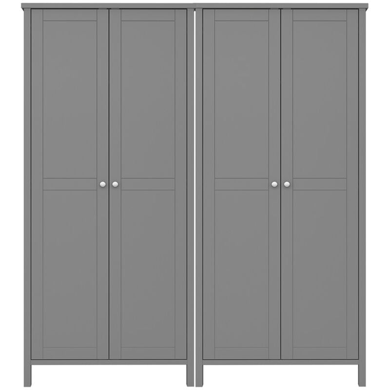 Ebuy24 - Tromsø armoire de rangement 4 portes gris.