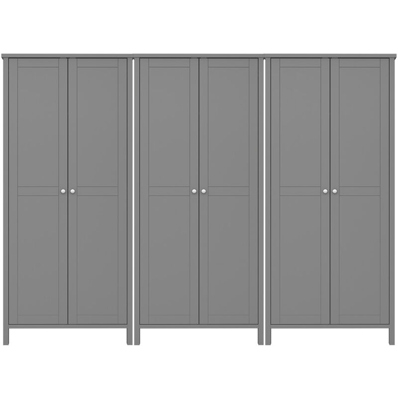 Ebuy24 - Tromsø armoire de rangement 6 portes gris.