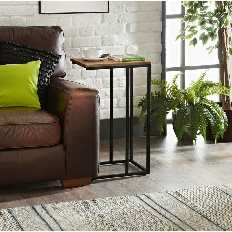 Tromso c Shaped Pattern Sofa Side End Table Coffee Laptop Table For Living Room