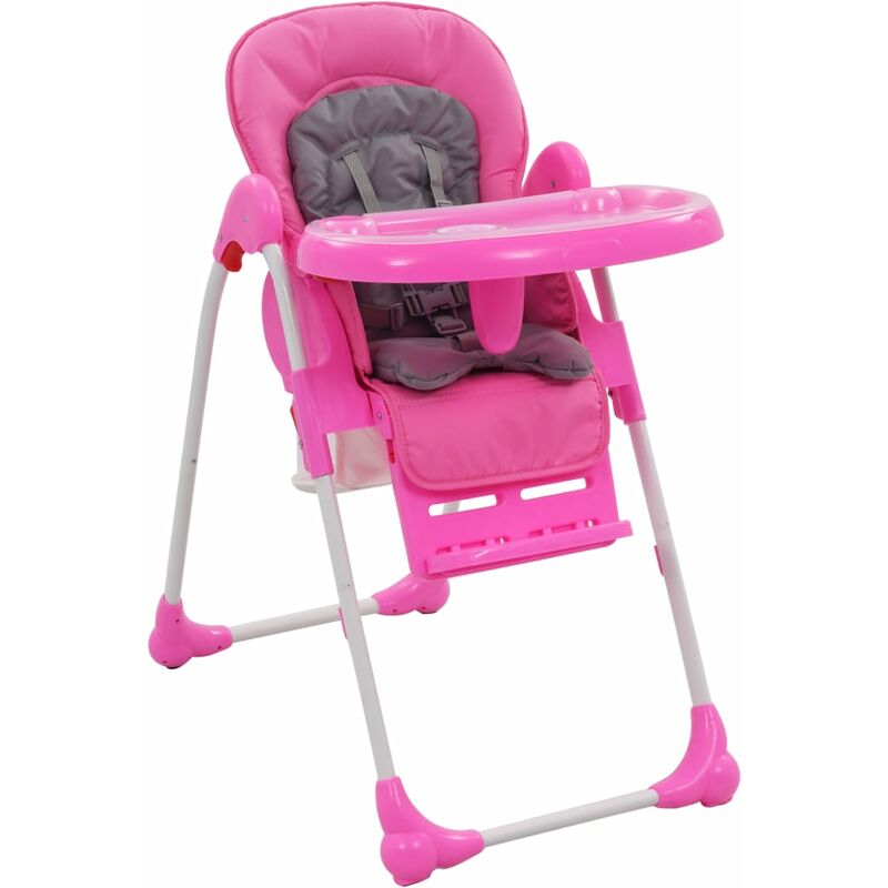 

Trona de bebe rosa y gris