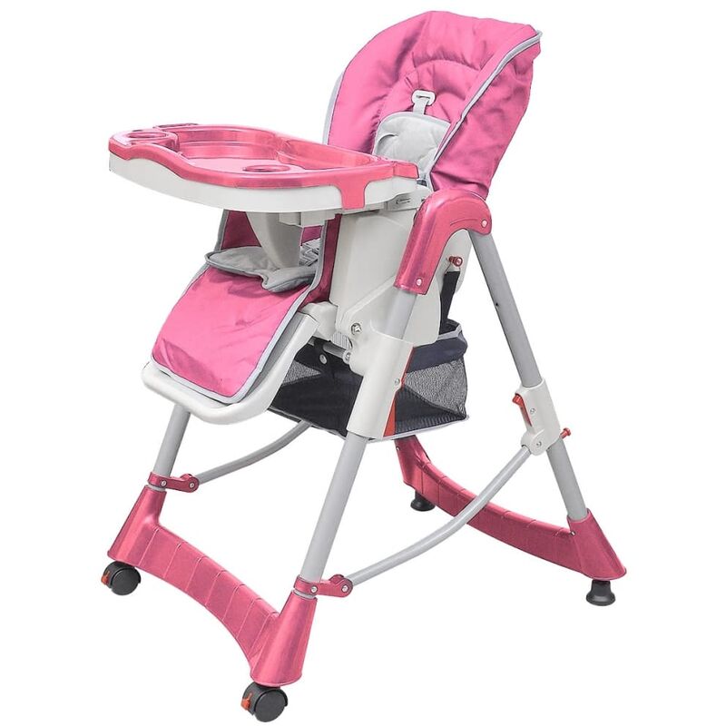 

vidaXL Trona de Bebé Deluxe de Altura Ajustable Rosa - Rosa
