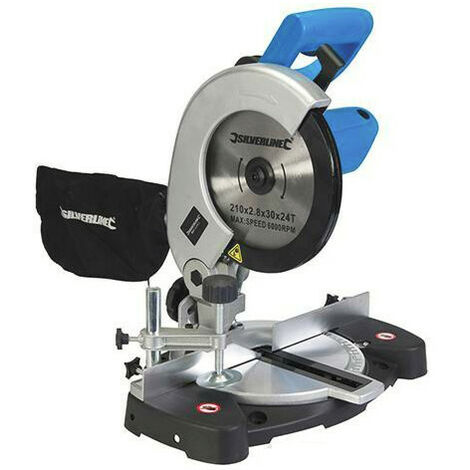 TRONCATRICE TAGLIO LEGNO RADIALE COMBINATA DISCO 210mm 1400 W SEGA BANCO 705 SIL