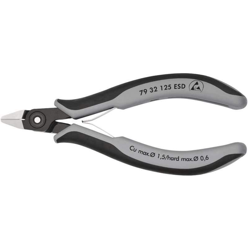 79 32 125 esd Tronchese laterale di precisione per elettronica esd rivestiti in materiale bicomponente brunita 125 mm