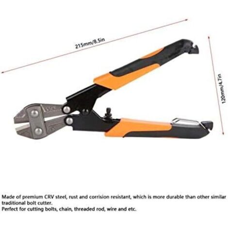 Tronchesi da 8", mini tronchesi per impieghi gravosi, pinze per cavi, pinze per fili, spelafili multifunzione, pinze da taglio, strumento professionale per elettricisti