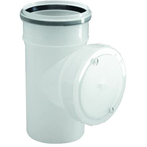 Tronchetto con ispezione MF Ø 160 L 385 in polipropilene completo di guarnizione