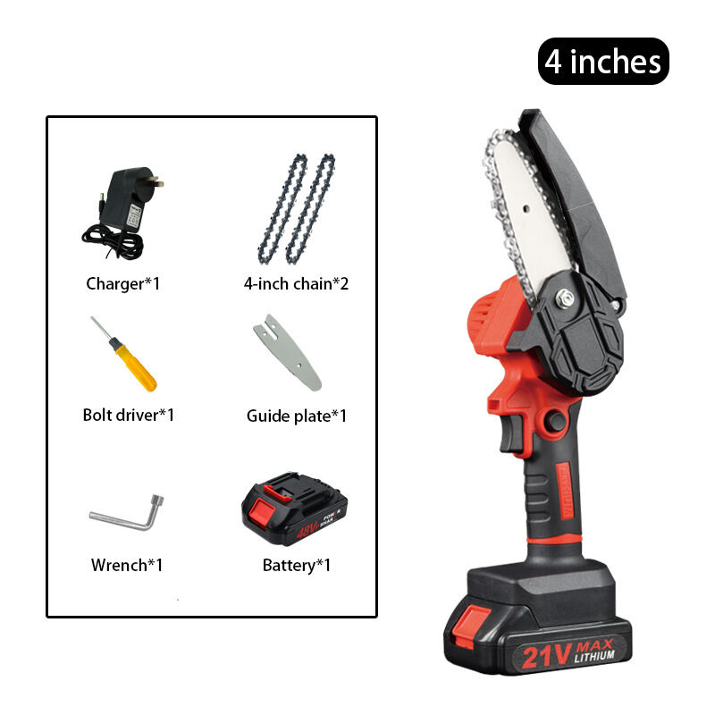 ZVD - Tronçonneuse à batterie sans fil 10 -2 cm - tronçonneuse électrique portable pour élagage du jardin - coupe du bois