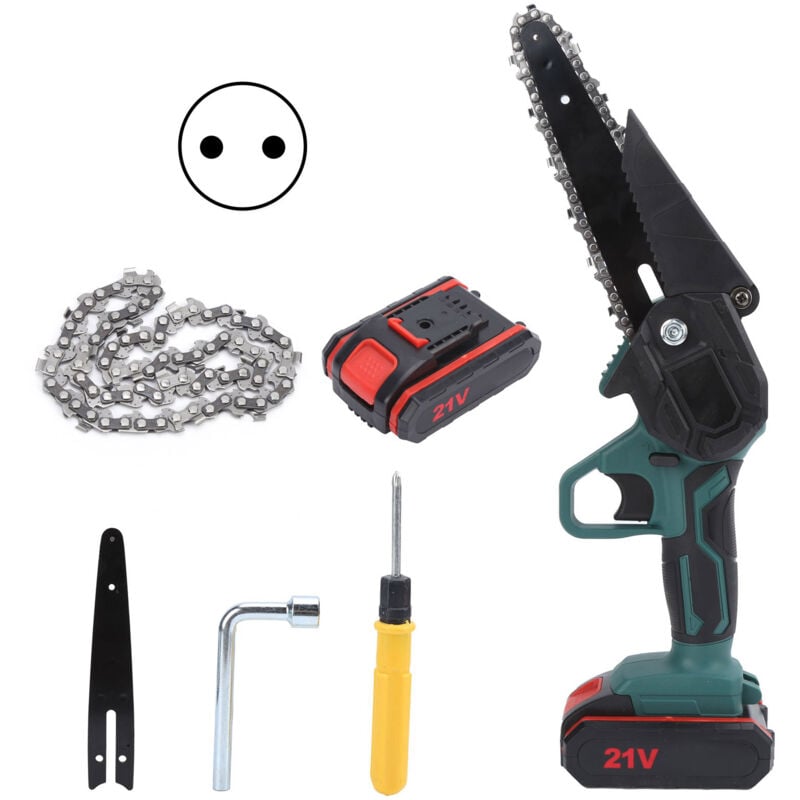 Sjlerst - Tronçonneuse à batterie mini Tronçonneuse sans fil,Mini tronçonneuse électrique 550W 21V, taille d'arbre, 2 batteries au Lithium, 1 Charge