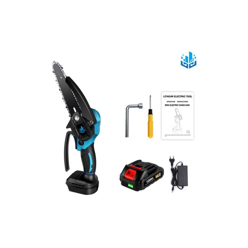 Largeight - Tronçonneuse à batterie Scie à chaîne électroportative 1200W , Mini tronçonneuse électrique sans fil 6 pouces pour Makita 18V - Vitesse
