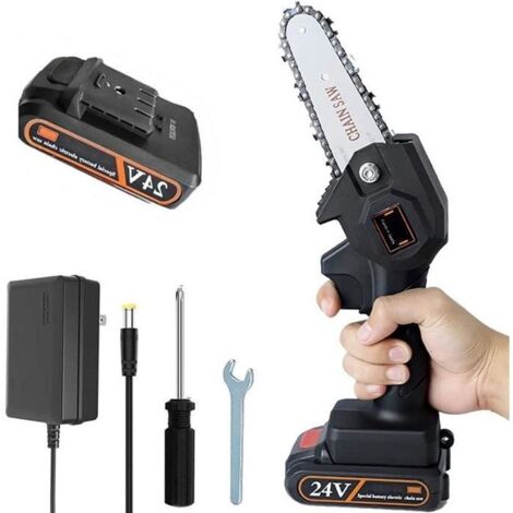 Tronçonneuse À Main sans Fil - Tronçonneuse Portable Électrique - Scie D\'élagage Électrique - 4 Pouces
