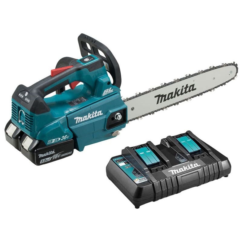Makita - Tronçonneuse d'élagage DUC356PT2B 36V 2x18V Li-Ion 35cm