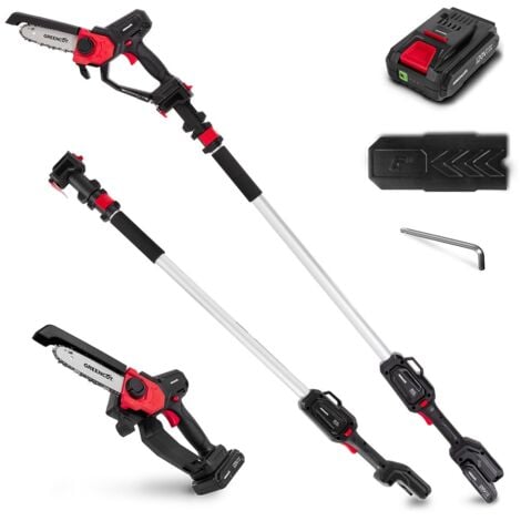 Tronçonneuse elagueuse batterie lithium 240V, longueur de lame 158mm, distance maximale 225cm - Greencut PP200L