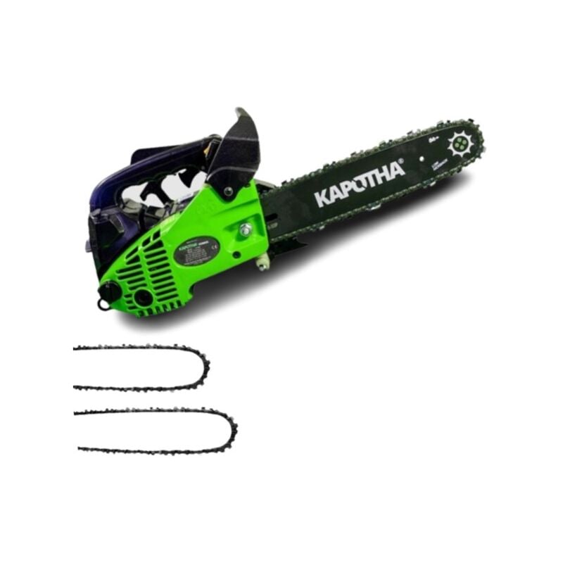 Kapotha - Tronçonneuse Élagueuse Thermique 25cc 1,3cv 30cm + 2 Chaîne Extra Ultimate