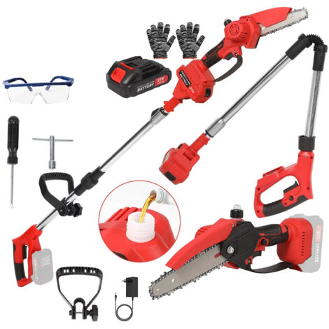 Tronçonneuse électrique à pôle télescopique de 6 pouces, 500 W,21 V,ciseaux de scie à branches hautes, outil électrique d'élagage de jardin