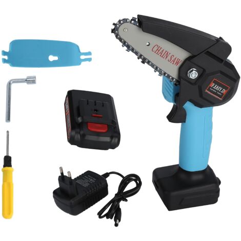 Tronçonneuse Électrique Sans Fil 4 Pouces, Outil de Jardin Puissant avec Grande Ouverture, Rechargeable, Prise EU 100‑240V