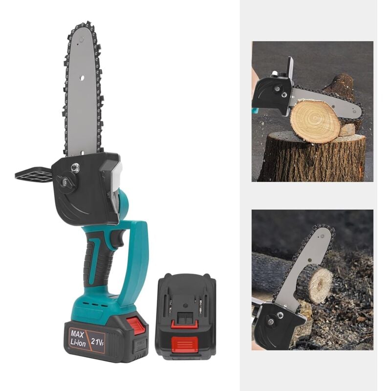 Gojoy - Tronçonneuse électrique sans fil de 20 cm, 25 000 tr/min, tronçonneuse électrique à une main, puissance 400 w, 220 v, pour couper le bois,