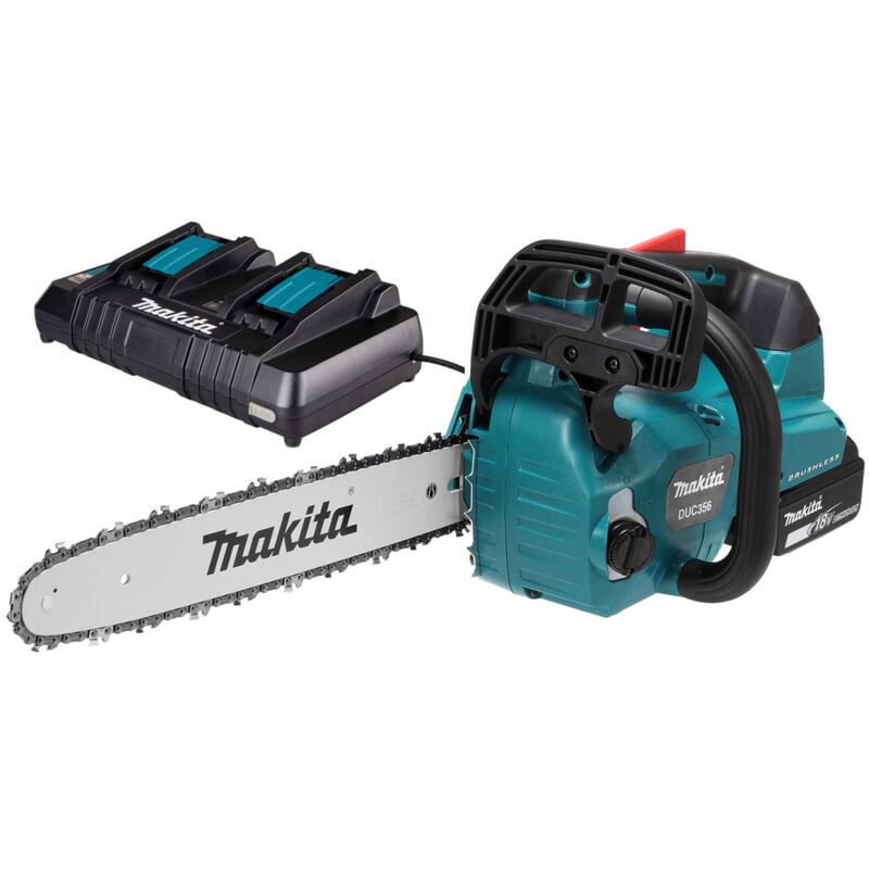 Tronçonneuse lxt® 36V (2x18V) Makita avec 2 batteries 18V 5.0Ah - chargeur double - DUC356T001