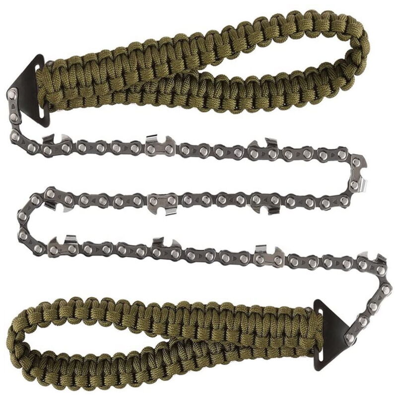 Tronçonneuse manuelle en acier Scies à chantourner pliables Équipement d'urgence extérieur Trancheuse Randonnée Voyage Tronçonneuses Outil Plastique