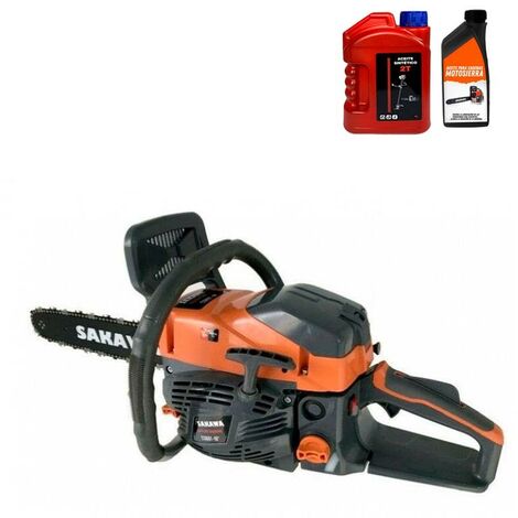 Tronçonneuse moteur à essence 2 temps 48cc épée de 18 pouces + Kit à huile