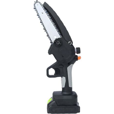 Tronçonneuse portative de 7,8 pouces, tronçonneuse électrique portative, moteur sans balais au lithium-ion pour la coupe de branches d'arbres et de bois.