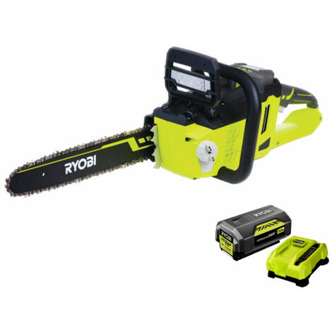 Tronçonneuse RYOBI 36V LithiumPlus - 1 batterie 5.0Ah - 1 chargeur moteur sans charbons RCS36X3550HI
