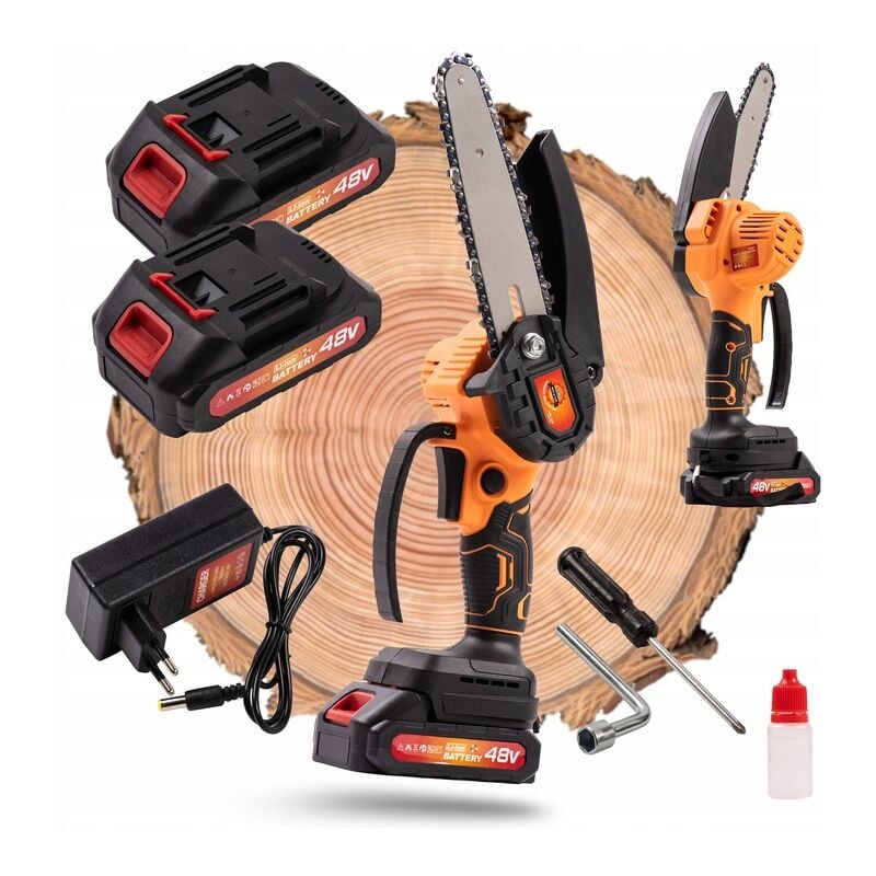 TRONÇONNEUSE SANS FIL MINI SCIE 2x LAME PUISSANTE