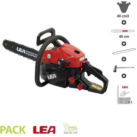 Tronçonneuse thermique 40cm3 guide 40cm démarrage facile LEA LE32400-40A