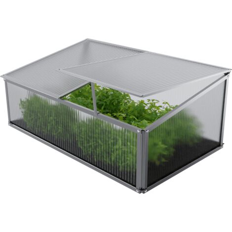 TroniTechnik® Mini Gewächshaus Allium aus Aluminium, 0,6 m², 4 mm Wand, kompakt, UV-beständig